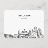 レノウェディングRSVP食事オプションメール可能 エンクロージャーカード (裏面)