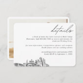 レノズホ結婚テルルームブロック詳細スモール エンクロージャーカード (正面/裏面)