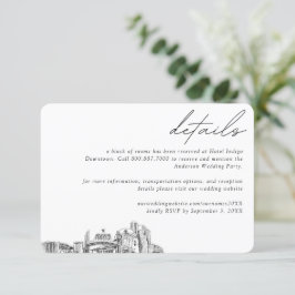 レノズホ結婚テルルームブロック詳細スモール エンクロージャーカード