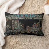 レノネバダカラフルヴィンテージ水彩画ネオン ランバークッション (ブランケット)