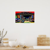 レノネバダカラフルヴィンテージ水彩画 ポスター (キッチン)