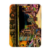 レノネバダカラフルヴィンテージ水彩画 マグネット (縦)