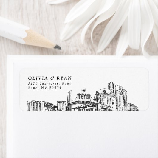 レノネバダスカイライン差出人住所ラベル ラベル (インサイチュ)
