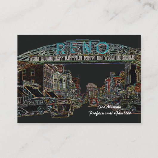 レノネバダプロフェッショナルギャンブラー又は任意の職業 コーリングカード (正面)