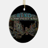 レノネバダヴィンテージカラフルネオンアート セラミックオーナメント (右)