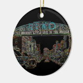 レノネバダヴィンテージカラフルネオンアート セラミックオーナメント (左)