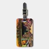 レノネバダヴィンテージカラフル水彩画 ラゲッジタグ (正面縦)