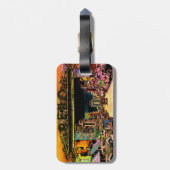 レノネバダヴィンテージカラフル水彩画 ラゲッジタグ (裏面縦)