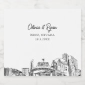 レノネバダ結婚のサパーソナライズされたンパーラベル スパークリングワインラベル (シングルラベル)