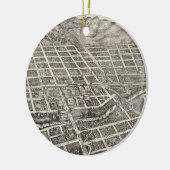 レノネバダ(1907年)のヴィンテージの絵解き地図 セラミックオーナメント (左)