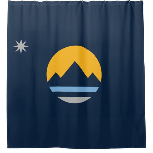 レノ国旗（ネバダ市） シャワーカーテン (正面)