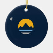 レノ国旗(ネバダ市) セラミックオーナメント (正面)