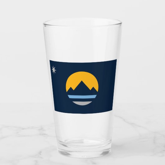 レノ国旗（ネバダ市） タンブラーグラス (正面)