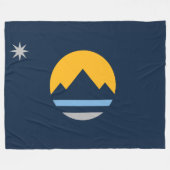 レノ国旗（ネバダ市） フリースブランケット (正面(横))