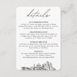 レノ結婚の小さな垂直詳細 エンクロージャーカード