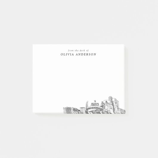 レノ・スカイラインのデスクからパーソナライズされた ポストイット (正面)