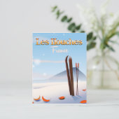 レハッチフランスのスキーポスター ポストカード (スタンド正面)