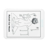 レハブ洗車場 マグネット (横)