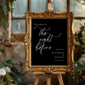 レハーサル前の夜の白黒 ポスター