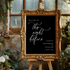 レハーサル前の夜の白黒 ポスター