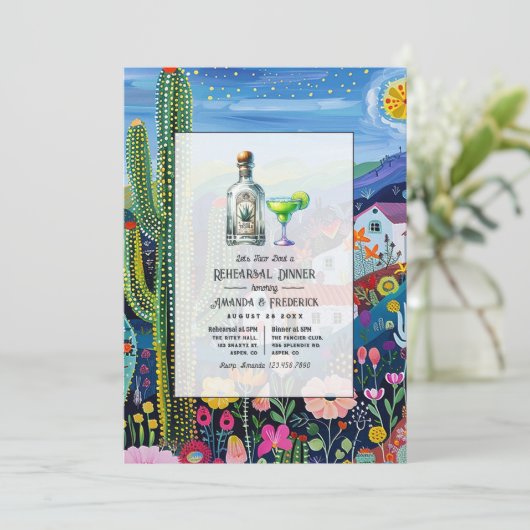 「レハーサル・ディナーのお話はタコから」フィエスタ 招待状 (スタンド正面)