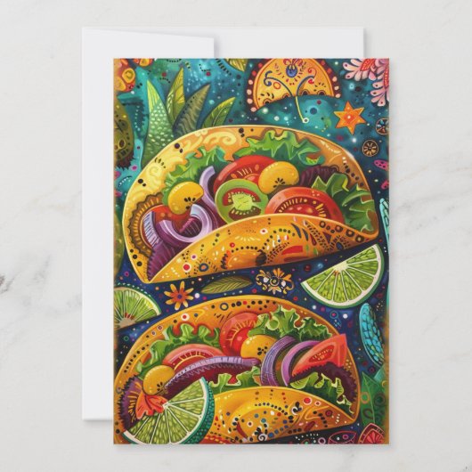 「レハーサル・ディナーのお話はタコから」フィエスタ 招待状 (裏面)