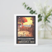 レバディ飛行船と世界の国旗の展示会 ポストカード (スタンド正面)