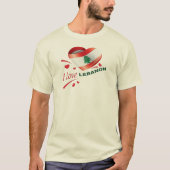 レバノンاحب لبنان Tシャツが大好き Tシャツ (正面)