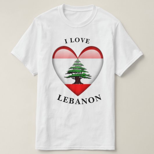 レバノンが大好き Tシャツ (デザイン正面)