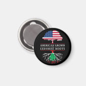 レバノンのルーツレバノンで栽培されたアメリカ人 マグネット (正面/裏面)