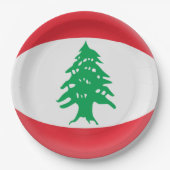 レバノンのレバノン人の旗 ペーパープレート (正面)