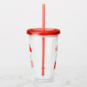 レバノンの国旗を持った地図 アクリルタンブラー (右)