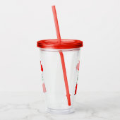 レバノンの国旗を持った地図 アクリルタンブラー (左)