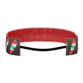 レバノンの国旗を持った地図 アスレチックヘッドバンド (裏面)