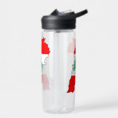 レバノンの国旗を持った地図 ウォーターボトル (左面)