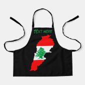 レバノンの国旗を持った地図 エプロン (正面)