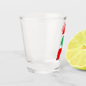 レバノンの国旗を持った地図 ショットグラス (左)