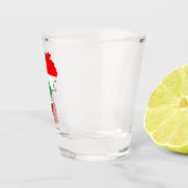 レバノンの国旗を持った地図 ショットグラス (右)