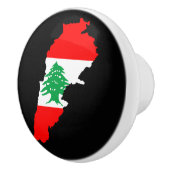 レバノンの国旗を持った地図 セラミックノブ (右)