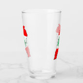 レバノンの国旗を持った地図 タンブラーグラス (左)