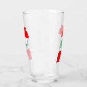 レバノンの国旗を持った地図 タンブラーグラス (右)