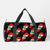 レバノンの国旗を持った地図 ダッフルバッグ (裏面)