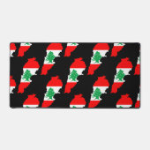 レバノンの国旗を持った地図 デスクマット (正面)