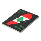 レバノンの国旗を持った地図 ノートパッド (回転)