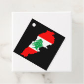レバノンの国旗を持った地図 フェイバータグ (インサイチュ)