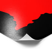 レバノンの国旗を持った地図 フォトプリント (角)