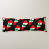 レバノンの国旗を持った地図 ボディピロー (裏面)