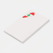 レバノンの国旗を持った地図 ポストイット (アングル)