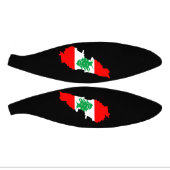 レバノンの国旗を持った地図 ミニバスケットボール (パネル)