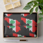 レバノンの国旗を持った地図 薄葉紙 (ギフト)